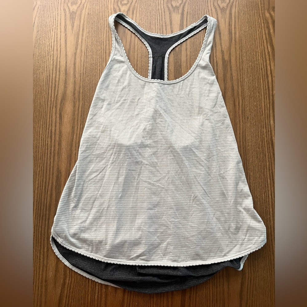 Lululemon Womens Striped Racerback Tank Top size L